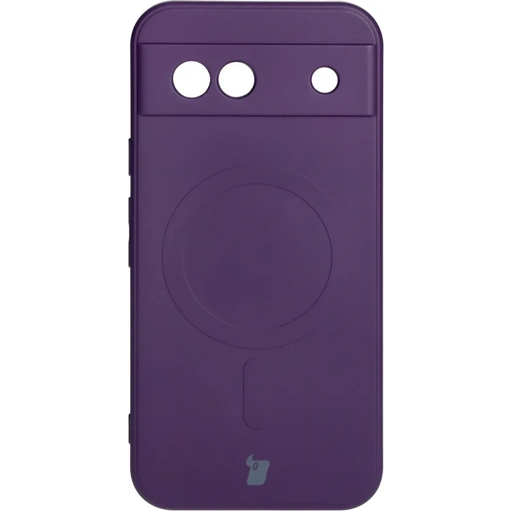 Hurtownia GSM - Silikonowe etui z pierścieniem magnetycznym Bizon Case Silicone Magnetic Sq do Google Pixel 8a śliwkowe - BIZ6521 - {ean13} - Hurt