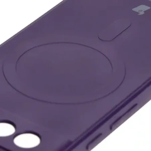 Hurtownia GSM - Silikonové pouzdro s magnetickým kroužkem Bizon Case Silicone Magnetic Sq pro Google Pixel 8a švestkové - BIZ6521 - {ean13} - Hurt