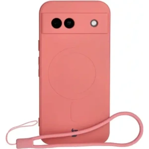 Hurtownia GSM - Silikonový obal s magnetickým kroužkem Bizon Case Silicone Magnetic Sq pro Google Pixel 8a špinavě růžový - BIZ6522 - {ean13} - Hurt