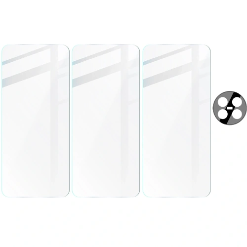 3x Szkło na ekran + szkło na aparat BIZON Clear do Realme 12 / 12x