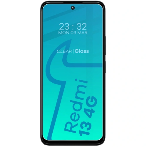 2x Szkło hartowane na ekran z ramką + szkło na aparat Bizon Edge do Xiaomi Redmi 13 4G