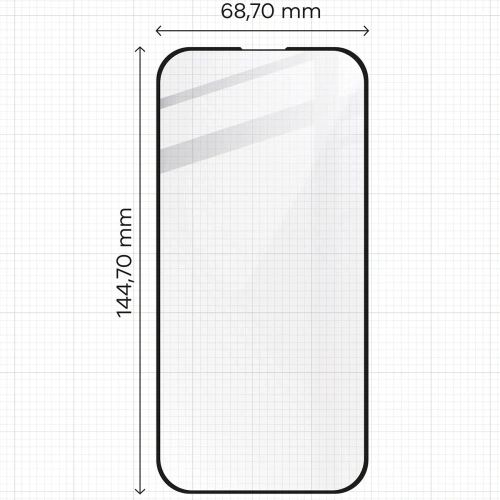 2x Szkło hartowane na ekran z ramką + szkło na aparat Bizon Edge do Apple iPhone 16