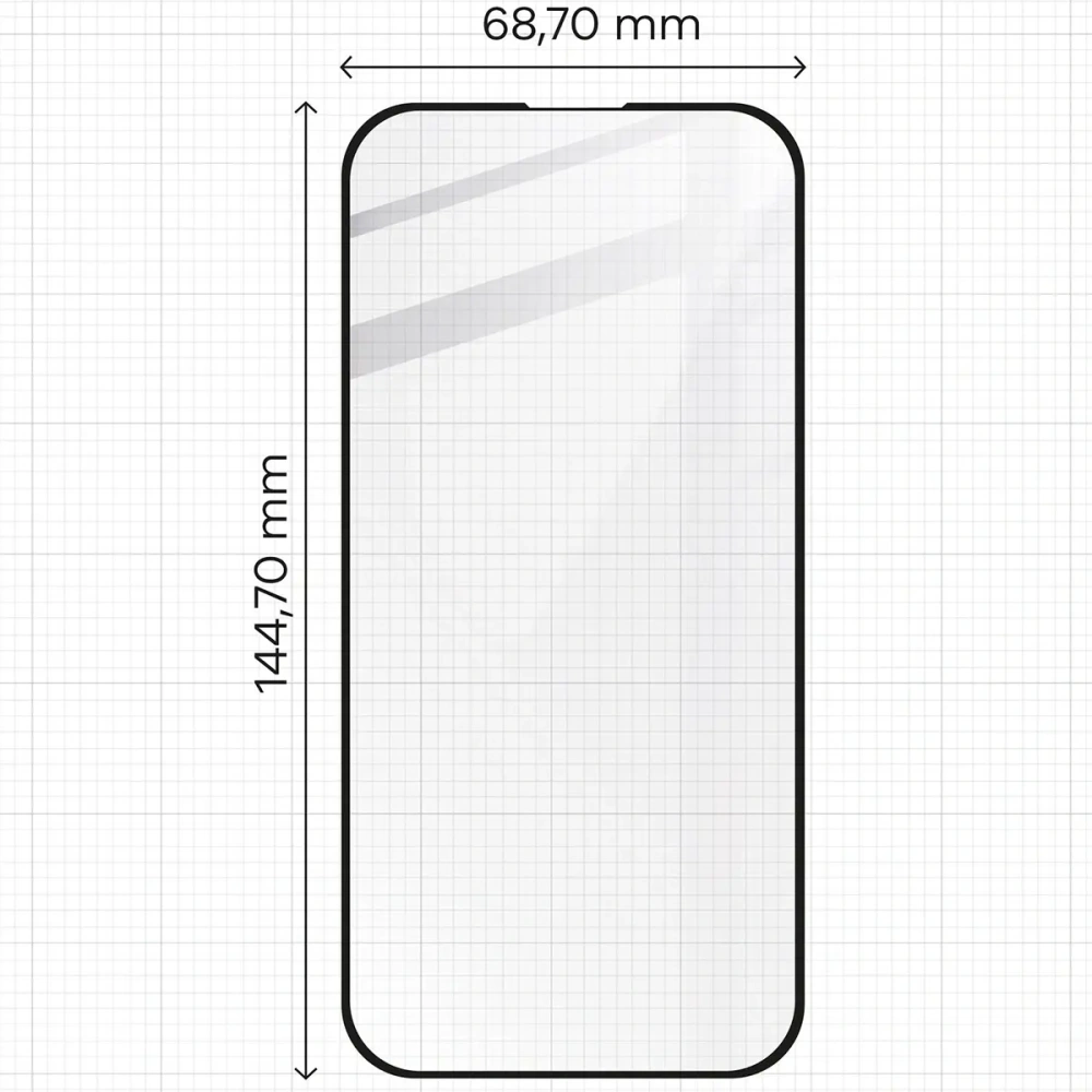 Wholesale Bizon Edge 2x tempered screen glass with frame + camera glass Apple iPhone 16 - BIZ6528 - {ean13} - Hurt