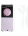 Bizon Case Clear Pack flexibles Gehäuse + 2x Bildschirmfolie Samsung Galaxy Z Flip6 klar