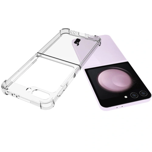 Etui + 2x folia na ekran Bizon Case Clear Pack do Samsung Galaxy Z Flip6 / 7 FE przezroczyste