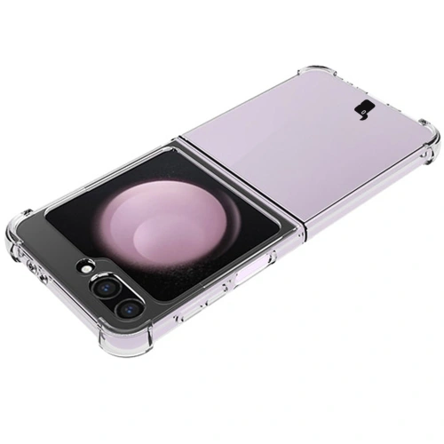 Etui + 2x folia na ekran Bizon Case Clear Pack do Samsung Galaxy Z Flip6 / 7 FE przezroczyste