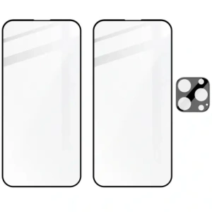 Hurtownia GSM - 2x Temperované sklo na obrazovku s rámečkem + sklo na fotoaparát Bizon Edge do Apple iPhone 16 Pro - BIZ6533 - {ean13} - Hurt