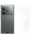 Bizon Case Clear Pack carcasă flexibilă + 2x folie de protecție pentru ecran Realme GT 6/GT 6T transparentă
