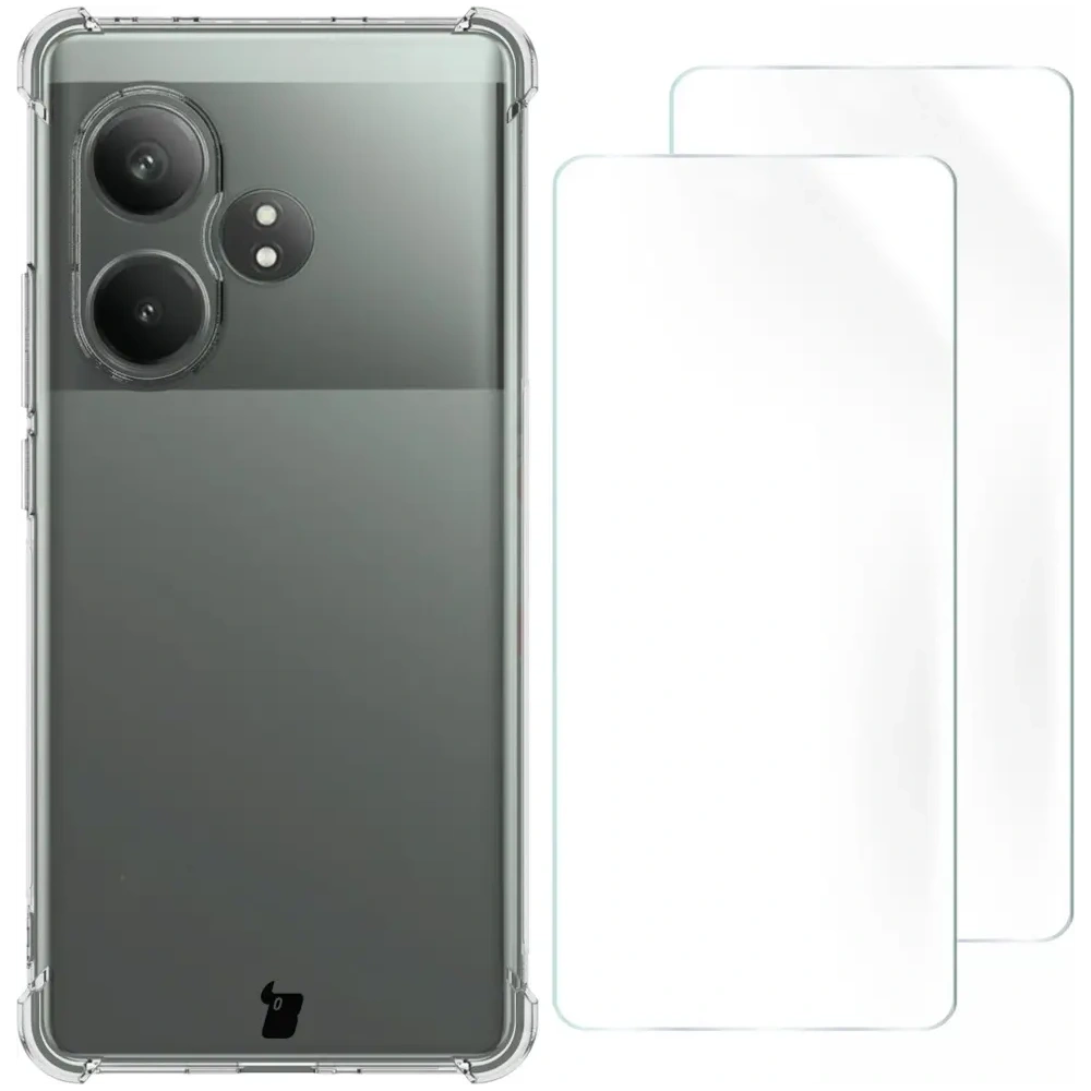 Hurtownia GSM - Bizon Case Clear Pack carcasă flexibilă + 2x folie de protecție pentru ecran Realme GT 6/GT 6T transparentă - BIZ6534 - {ean13} - Hurt