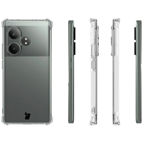 Etui + 2x folia na ekran Bizon Case Clear Pack do Realme GT 6/GT 6T przezroczyste