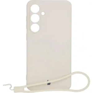Hurtownia GSM - Silikonové pouzdro s magnetickým kroužkem Bizon Case Silicone Magnetic Sq pro Samsung Galaxy S24 FE béžové - BIZ6535 - {ean13} - Hurt