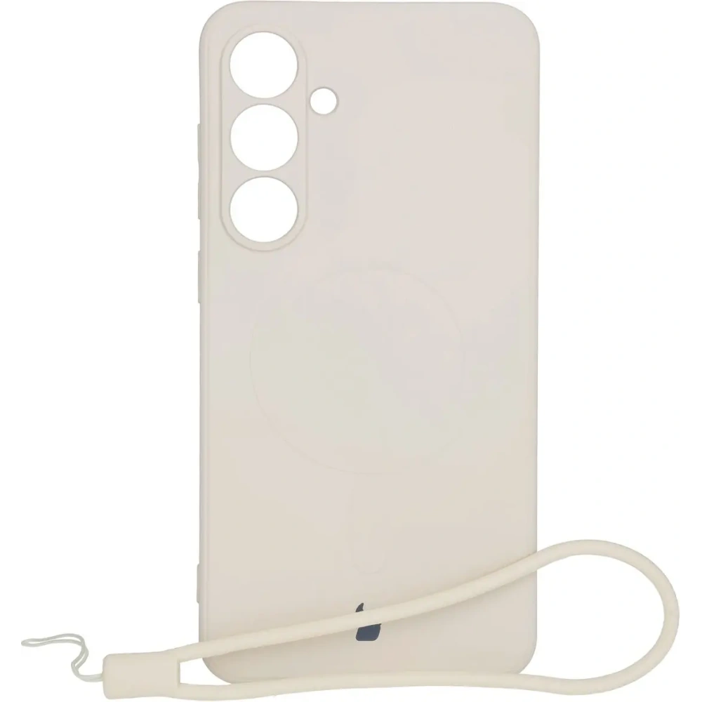 Hurtownia GSM - Silikonowe etui z pierścieniem magnetycznym Bizon Case Silicone Magnetic Sq do Samsung Galaxy S24 FE beżowe - BIZ6535 - {ean13} - Hurt