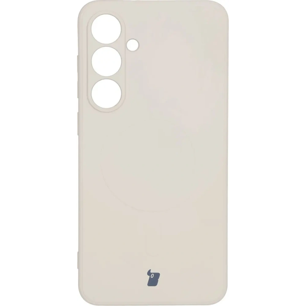 Hurtownia GSM - Silikonowe etui z pierścieniem magnetycznym Bizon Case Silicone Magnetic Sq do Samsung Galaxy S24 FE beżowe - BIZ6535 - {ean13} - Hurt