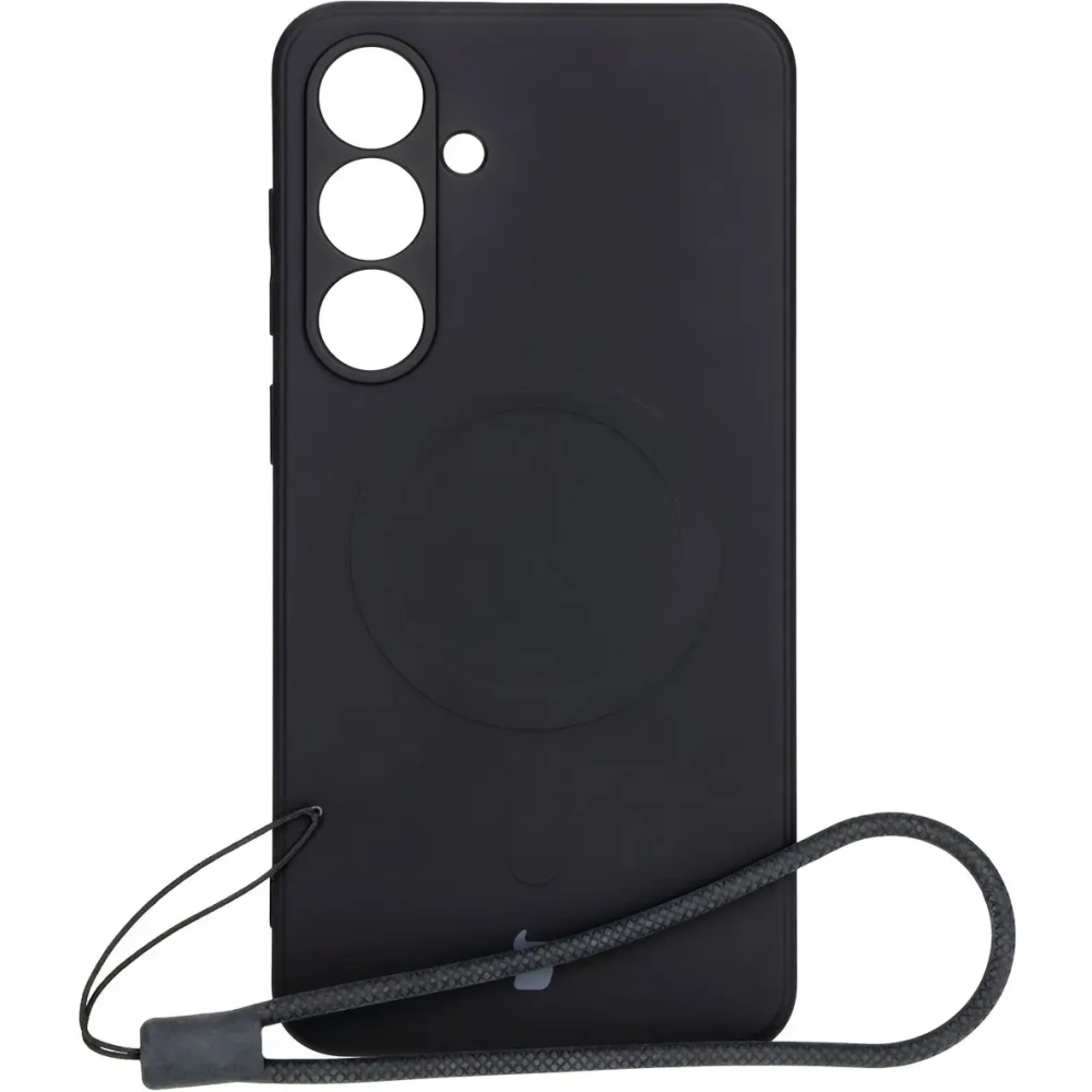 Hurtownia GSM - Silikonowe etui z pierścieniem magnetycznym Bizon Case Silicone Magnetic Sq do Samsung Galaxy S24 FE czarne - BIZ6536 - {ean13} - Hurt