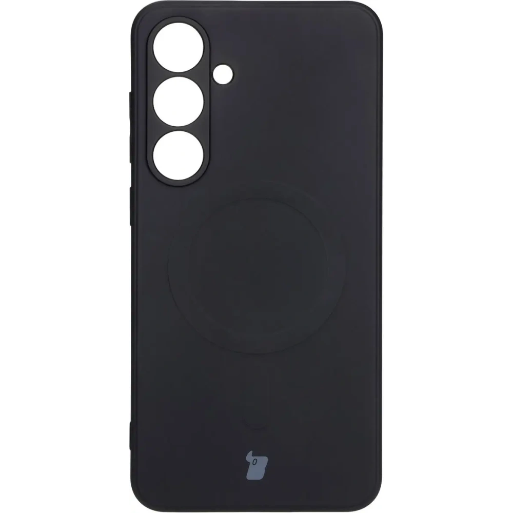 Hurtownia GSM - Silikonowe etui z pierścieniem magnetycznym Bizon Case Silicone Magnetic Sq do Samsung Galaxy S24 FE czarne - BIZ6536 - {ean13} - Hurt