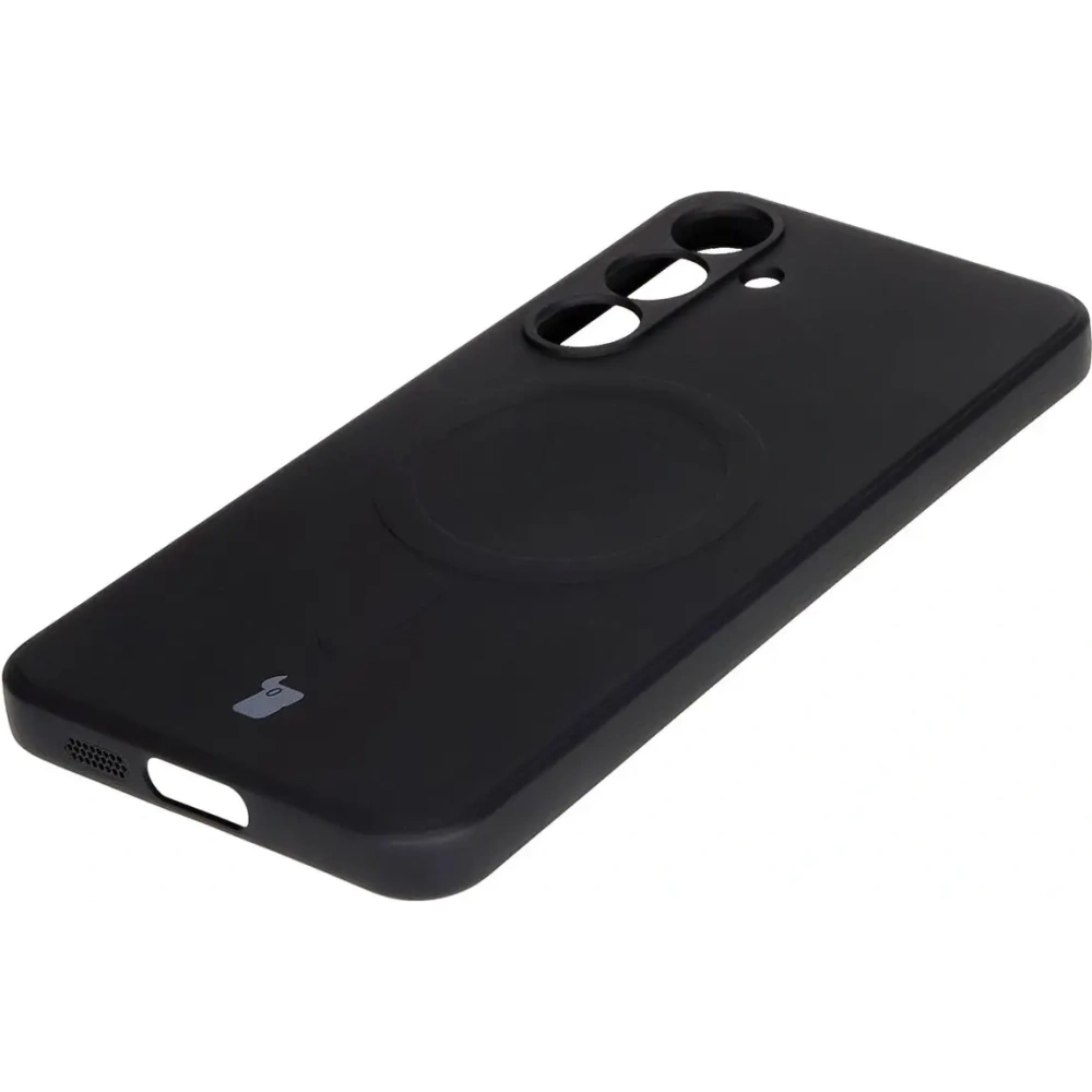 Hurtownia GSM - Silikonowe etui z pierścieniem magnetycznym Bizon Case Silicone Magnetic Sq do Samsung Galaxy S24 FE czarne - BIZ6536 - {ean13} - Hurt