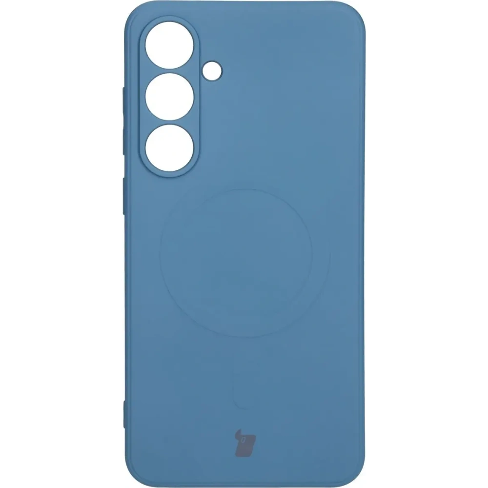 Hurtownia GSM - Silikonowe etui z pierścieniem magnetycznym Bizon Case Silicone Magnetic Sq do Samsung Galaxy S24 FE granatowe - BIZ6537 - {ean13} - Hurt