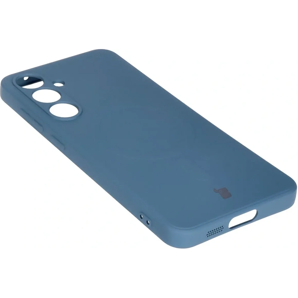 Hurtownia GSM - Silikonowe etui z pierścieniem magnetycznym Bizon Case Silicone Magnetic Sq do Samsung Galaxy S24 FE granatowe - BIZ6537 - {ean13} - Hurt