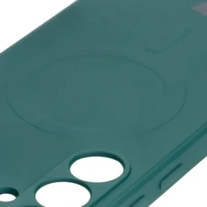 Hurtownia GSM - Silikonowe etui z pierścieniem magnetycznym Bizon Case Silicone Magnetic Sq do Samsung Galaxy S24 FE ciemnozielone - BIZ6538 - {ean13} - Hurt
