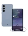 Silikonowe etui z pierścieniem magnetycznym Bizon Case Silicone Magnetic Sq do Samsung Galaxy S24 FE szare