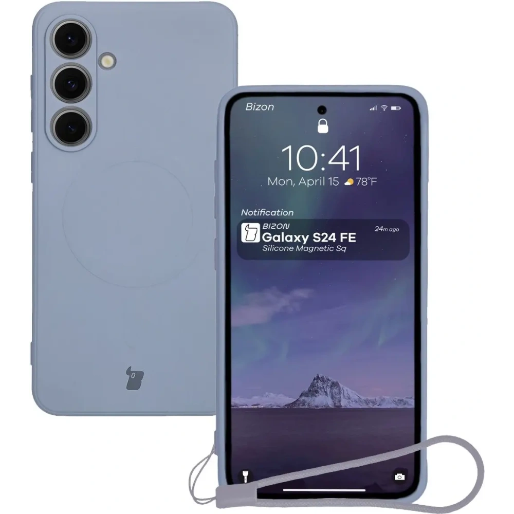 Hurtownia GSM - Bizon Case Szilikon Magnetic Sq Samsung Galaxy S24 FE szürke - BIZ6539 - {ean13} - Hurt