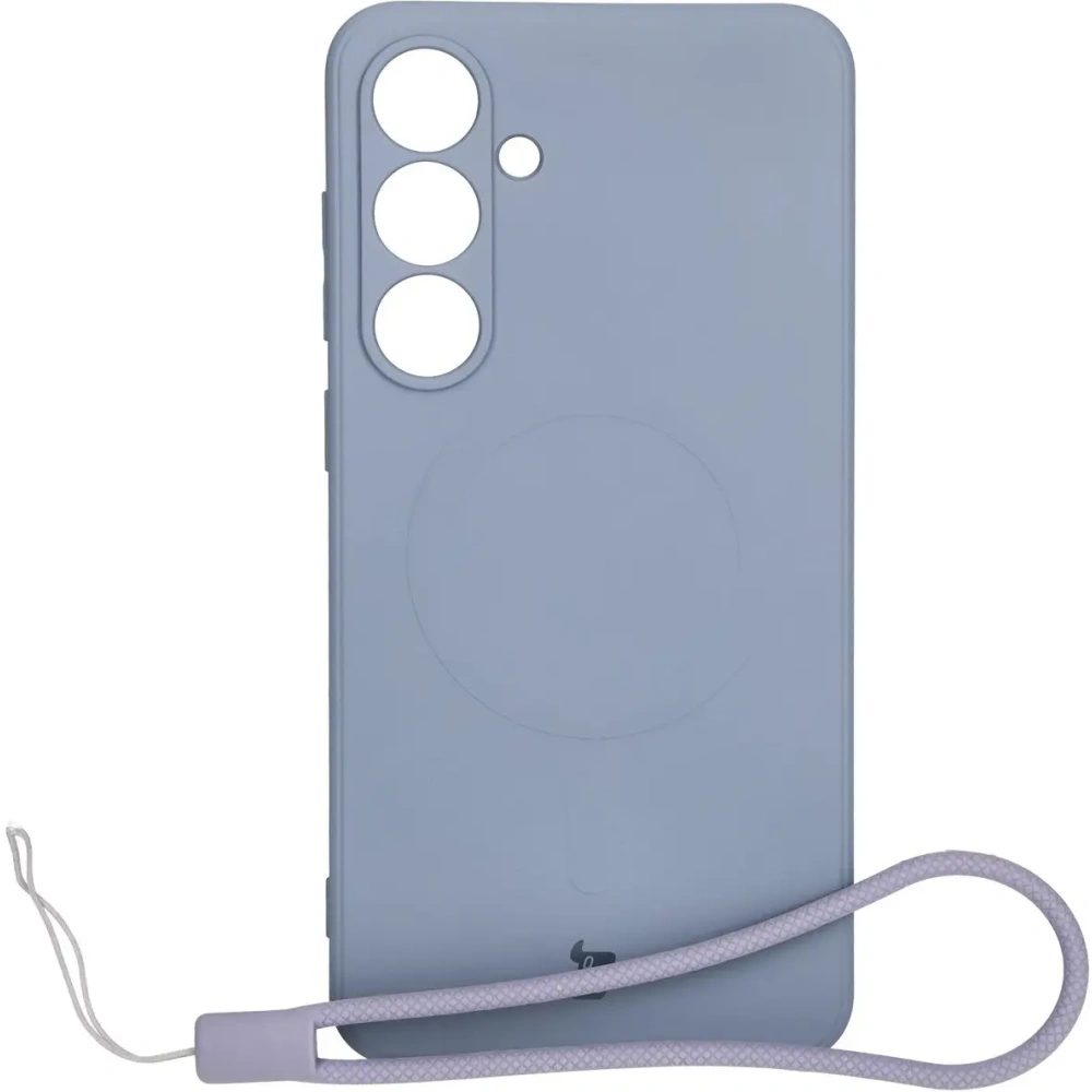 Hurtownia GSM - Silikonowe etui z pierścieniem magnetycznym Bizon Case Silicone Magnetic Sq do Samsung Galaxy S24 FE szare - BIZ6539 - {ean13} - Hurt