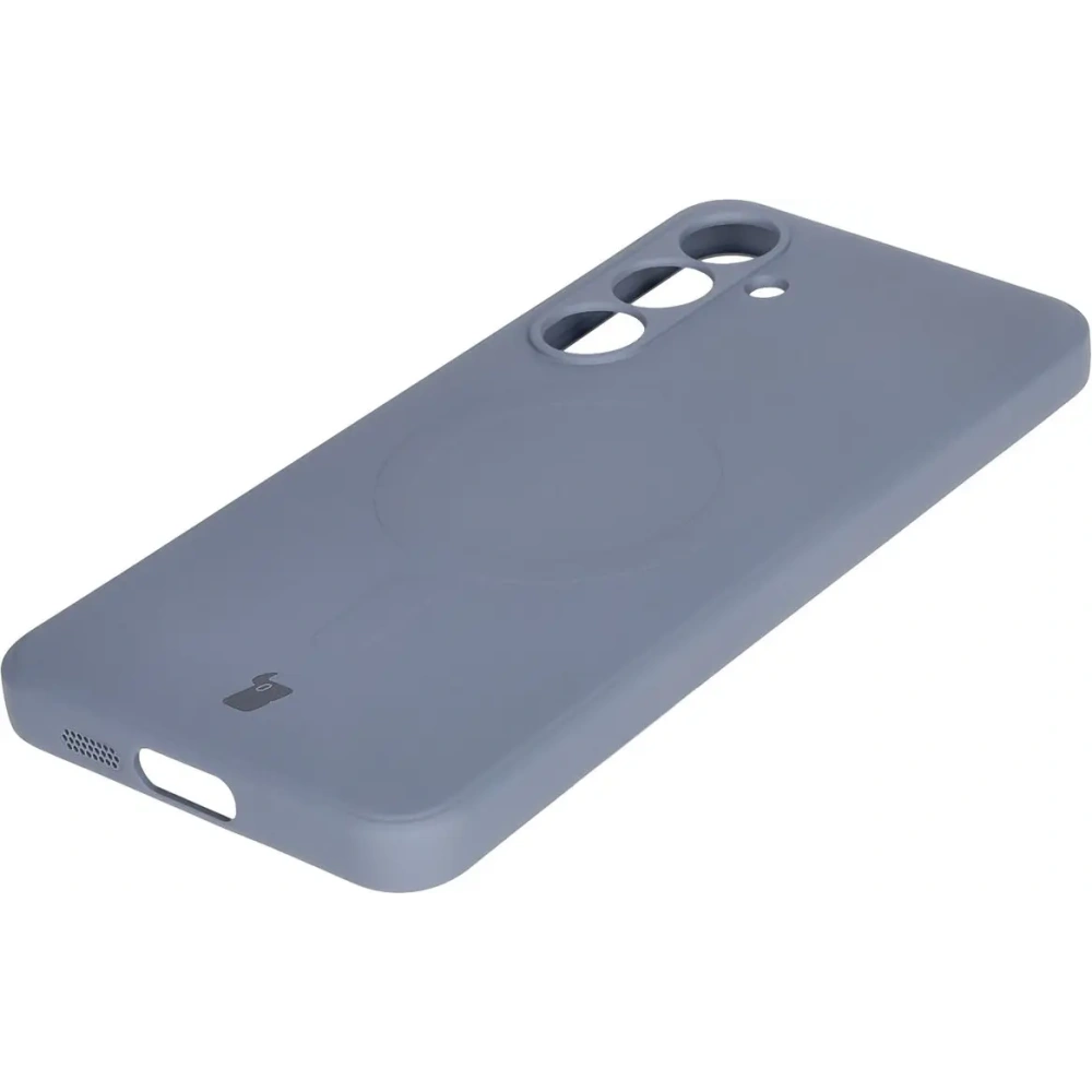 Hurtownia GSM - Silikonowe etui z pierścieniem magnetycznym Bizon Case Silicone Magnetic Sq do Samsung Galaxy S24 FE szare - BIZ6539 - {ean13} - Hurt