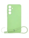 Hurtownia GSM - Silikonowe etui z pierścieniem magnetycznym Bizon Case Silicone Magnetic Sq do Samsung Galaxy S24 FE jasnozielone - BIZ6540 - {ean13} - Hurt