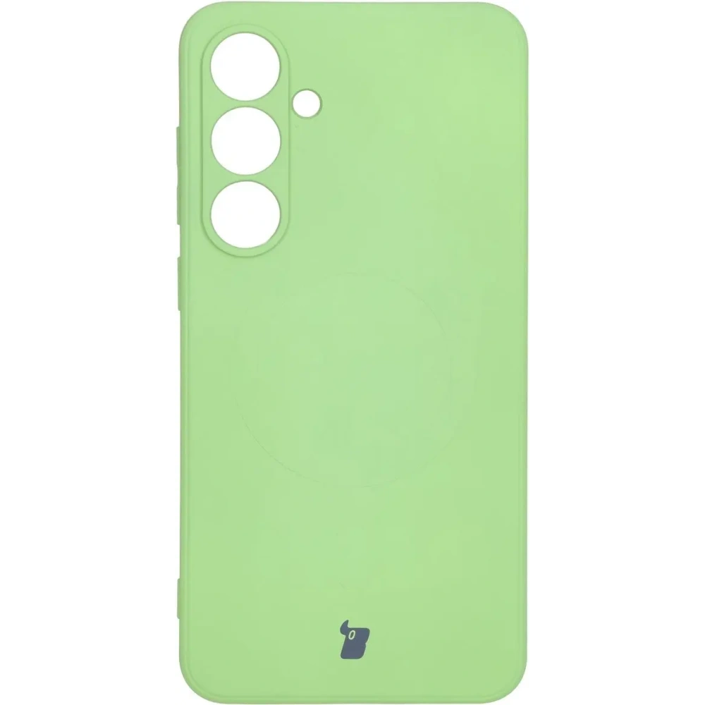 Hurtownia GSM - Silikonowe etui z pierścieniem magnetycznym Bizon Case Silicone Magnetic Sq do Samsung Galaxy S24 FE jasnozielone - BIZ6540 - {ean13} - Hurt