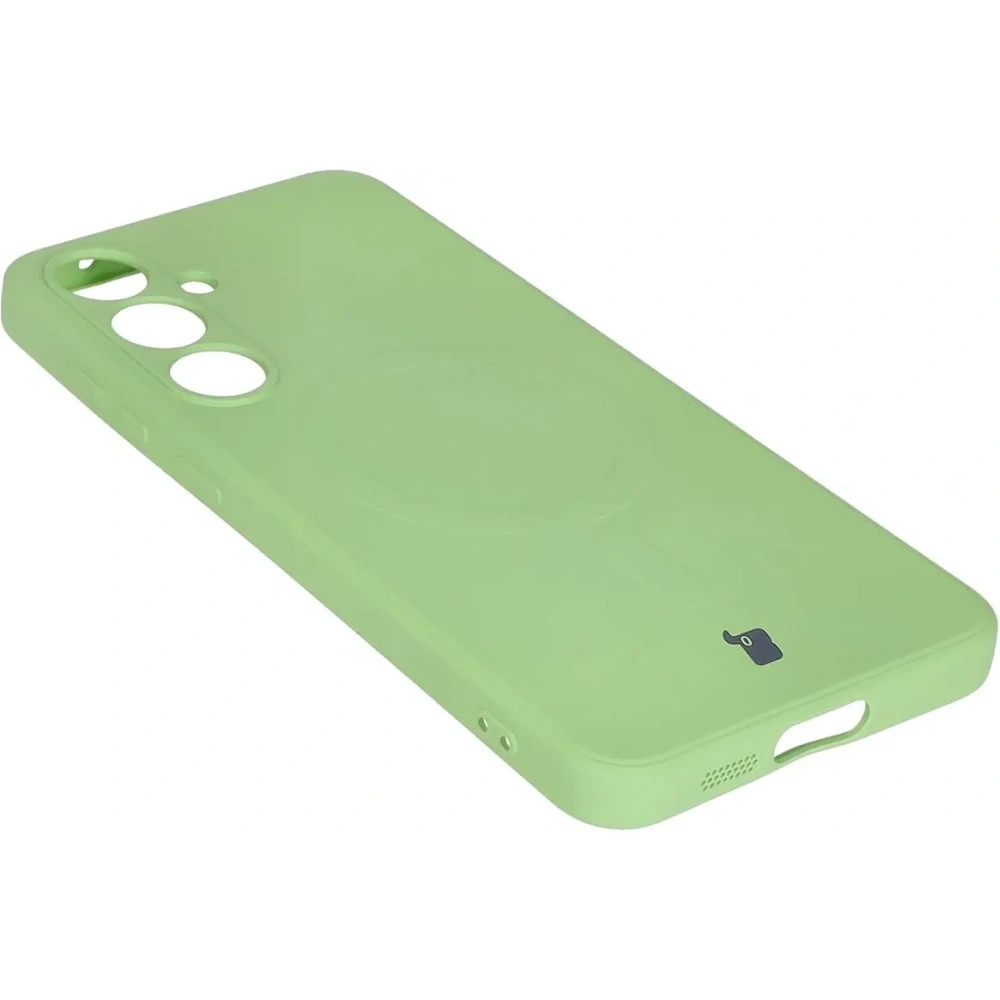 Hurtownia GSM - Silikonowe etui z pierścieniem magnetycznym Bizon Case Silicone Magnetic Sq do Samsung Galaxy S24 FE jasnozielone - BIZ6540 - {ean13} - Hurt