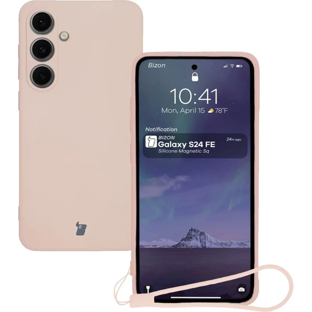 Hurtownia GSM - Bizon Case Silikon Magnetic Sq Samsung Galaxy S24 FE hellrosa - BIZ6541 - {ean13} - Hurt