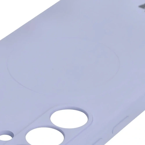 Silikonowe etui z pierścieniem magnetycznym Bizon Case Silicone Magnetic Sq do Samsung Galaxy S24 FE jasnofioletowe