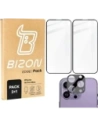 Bizon Edge 2x sticlă temperată cu cadru + sticlă pentru cameră Apple iPhone 16 Pro Max