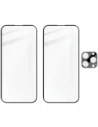 Wholesale Bizon Edge 2x tempered screen glass with frame + camera glass Apple iPhone 16 Pro Max - BIZ6544 - {ean13} - Hurt