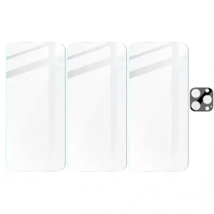 Hurtownia GSM - BIZON Clear 3x sticlă pentru ecran + sticlă pentru cameră Apple iPhone 16 Pro Max - BIZ6548 - {ean13} - Hurt