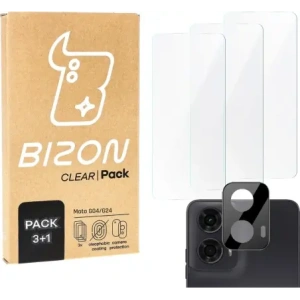 Hurtownia GSM - 3x Sklo na displej + sklo na fotoaparát Bizon Clear pro Motorola Moto G04/G24 - BIZ6549 - {ean13} - Hurt