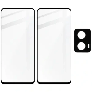 Hurtownia GSM - 2x Temperované sklo na displej s rámečkem + sklo na fotoaparát Bizon Edge pro Motorola Moto G04/G24 - BIZ6551 - {ean13} - Hurt