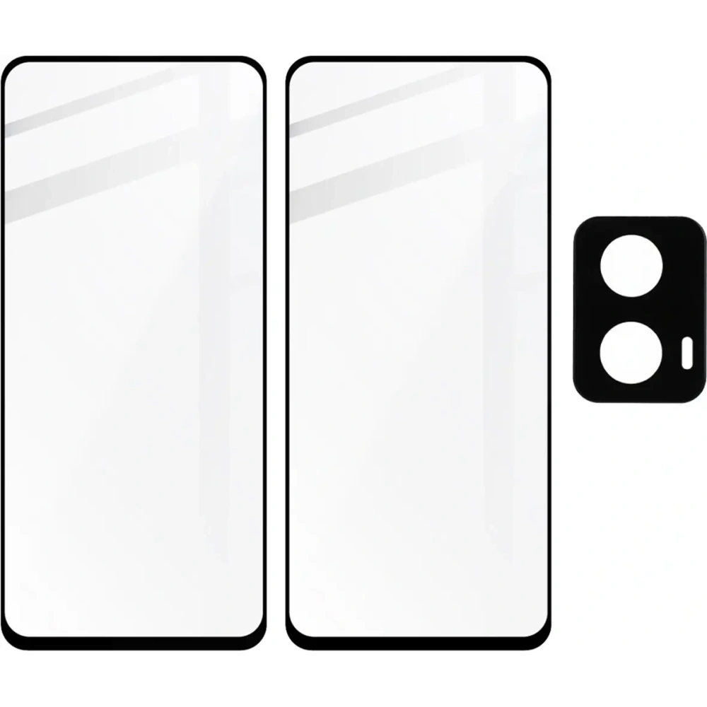 Hurtownia GSM - Bizon Edge 2x gehärtetes Bildschirmglas mit Rahmen + Kameraglas Motorola Moto G04/G24 - BIZ6551 - {ean13} - Hurt