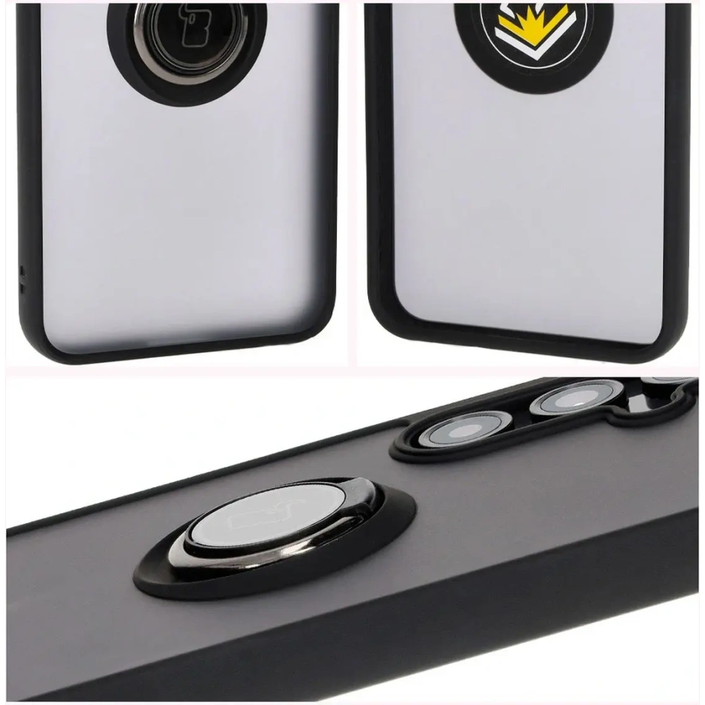 Hurtownia GSM - Bizon Case Hybrid Ring Samsung Galaxy S24 FE rauchig mit einem schwarzen Rahmen - BIZ6552 - {ean13} - Hurt