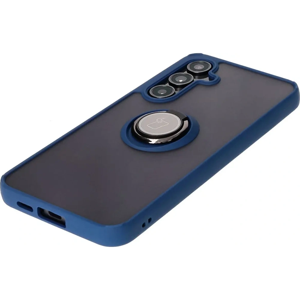 Hurtownia GSM - Bizon Case Hybrid Ring Samsung Galaxy S24 FE rauchig mit einem navyblauen Rahmen - BIZ6553 - {ean13} - Hurt
