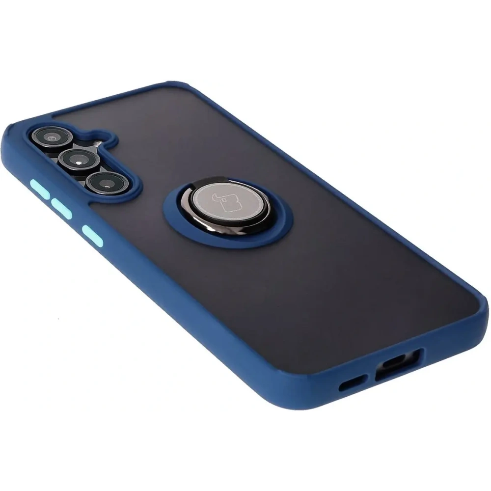 Hurtownia GSM - Bizon Case Hybrid Ring Samsung Galaxy S24 FE rauchig mit einem navyblauen Rahmen - BIZ6553 - {ean13} - Hurt