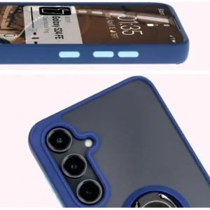 Hurtownia GSM - Bizon Case Hybrid Ring Samsung Galaxy S24 FE rauchig mit einem navyblauen Rahmen - BIZ6553 - {ean13} - Hurt