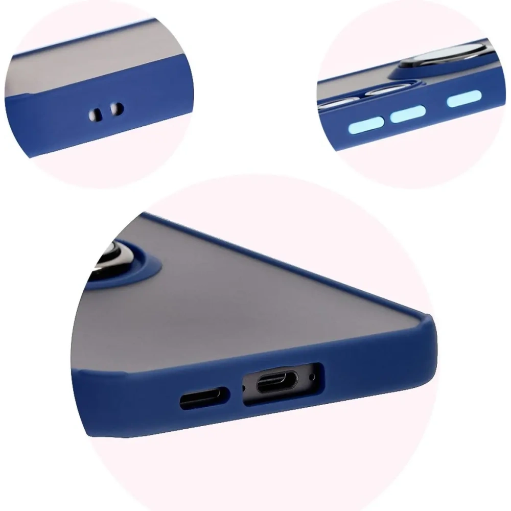 Hurtownia GSM - Bizon Case Hybrid Ring Samsung Galaxy S24 FE rauchig mit einem navyblauen Rahmen - BIZ6553 - {ean13} - Hurt