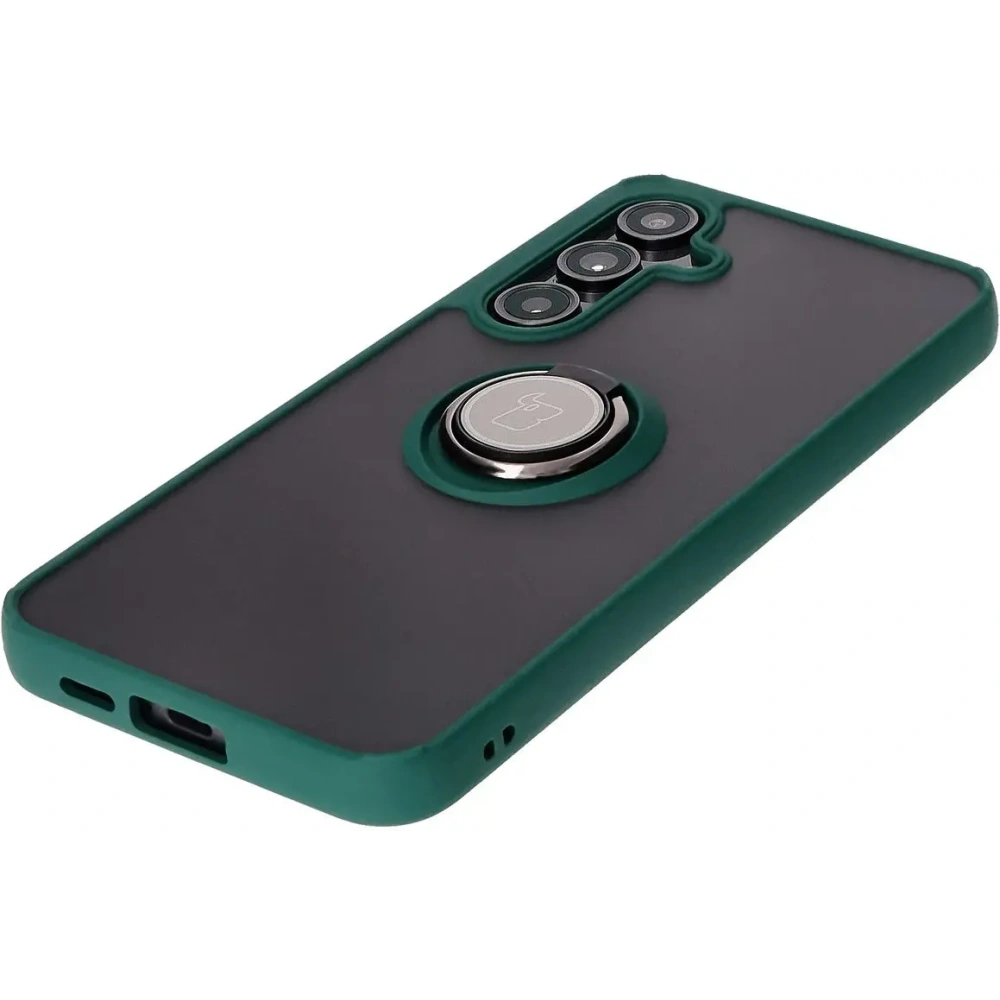 Hurtownia GSM - Bizon Case Hybrid Ring Samsung Galaxy S24 FE rauchig mit einem dunkelgrünen Rahmen - BIZ6554 - {ean13} - Hurt