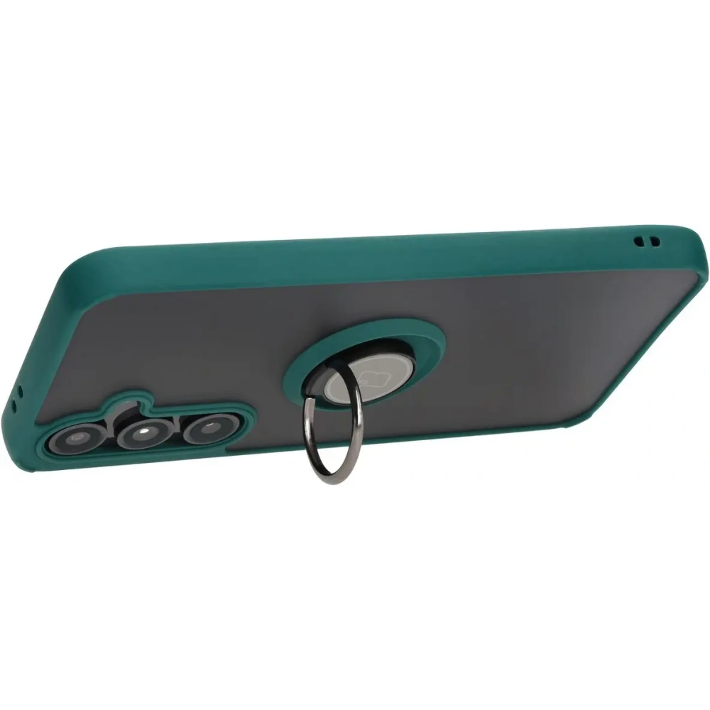 Hurtownia GSM - Bizon Case Hybrid Ring Samsung Galaxy S24 FE rauchig mit einem dunkelgrünen Rahmen - BIZ6554 - {ean13} - Hurt