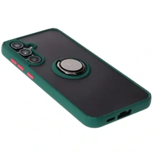 Hurtownia GSM - Bizon Case Hybrid Ring Samsung Galaxy S24 FE rauchig mit einem dunkelgrünen Rahmen - BIZ6554 - {ean13} - Hurt