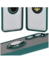 Wholesale Bizon Case Hybrid Ring Samsung Galaxy S24 FE smoky with a dark green frame - BIZ6554 - {ean13} - Hurt