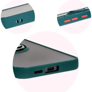 Hurtownia GSM - Bizon Case Hybrid Ring Samsung Galaxy S24 FE rauchig mit einem dunkelgrünen Rahmen - BIZ6554 - {ean13} - Hurt