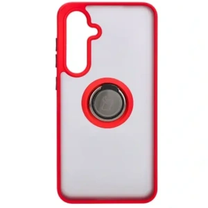 Hurtownia GSM - Bizon Case Hybrid Ring Samsung Galaxy S24 FE fumuriu cu un cadru roșu - BIZ6555 - {ean13} - Hurt