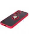 Hurtownia GSM - Bizon Case Hybrid Ring Samsung Galaxy S24 FE rauchig mit einem roten Rahmen - BIZ6555 - {ean13} - Hurt